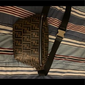 Fendi FF Leather Bumbag Fanny pack